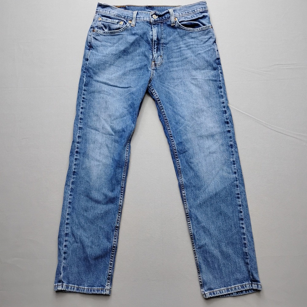 Levis 505 Regular Fit Blue Jeans Mens 32x30 Straight Leg Denim